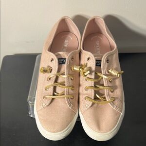 Sperry Pink Sneakers with Metallic Accents